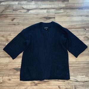 dark blue cardigan